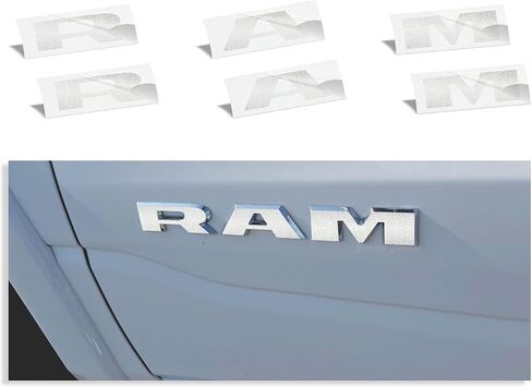 Reflective Concepts 2019-2026 RAM Door Emblem Overlay Decal Stickers - (Color: Gloss Red) in Saudi Arabia