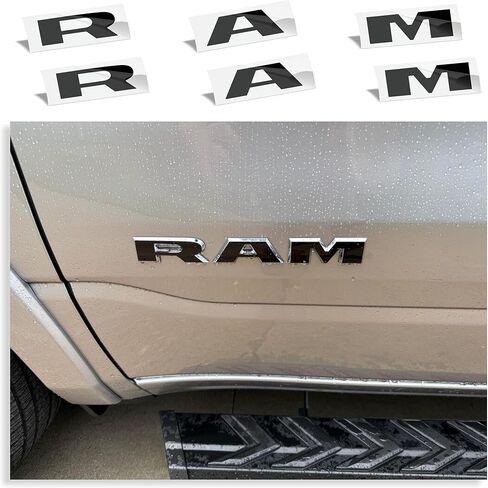 Reflective Concepts 2019-2026 RAM Door Emblem Overlay Decal Stickers - (Color: Gloss Red) in Saudi Arabia