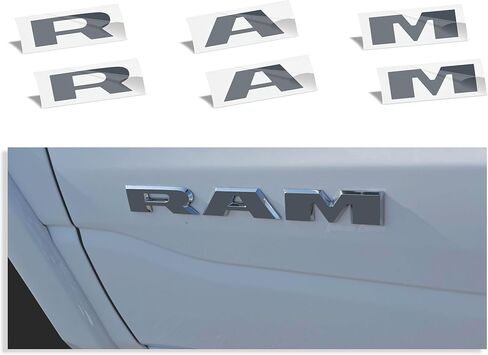 Reflective Concepts 2019-2026 RAM Door Emblem Overlay Decal Stickers - (Color: Gloss Red) in Saudi Arabia