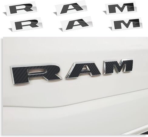 Reflective Concepts 2019-2026 RAM Door Emblem Overlay Decal Stickers - (Color: Gloss Red) in Saudi Arabia