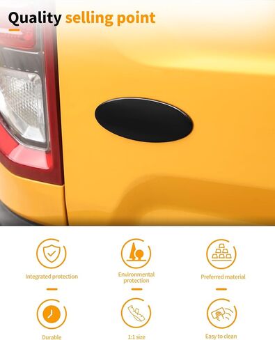 Hoolcar الخلفية الباب الخلفي شعار شارة غطاء الديكور تراكب ملصقات لفورد برونكو وبرونكو الرياضة الملحقات الخارجية 2021 2022 2023 2024 2025، أسود مدخن in Saudi Arabia