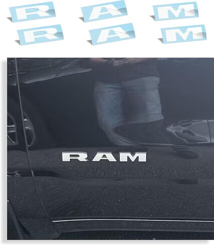 Reflective Concepts 2019-2026 RAM Door Emblem Overlay Decal Stickers - (Color: Gloss Red) in Saudi Arabia