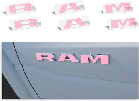 Reflective Concepts 2019-2026 RAM Door Emblem Overlay Decal Stickers - (Color: Gloss Red) in Saudi Arabia