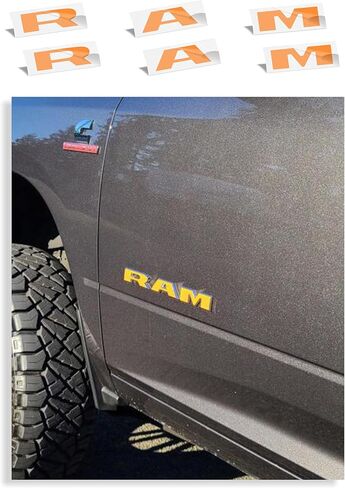 Reflective Concepts 2019-2026 RAM Door Emblem Overlay Decal Stickers - (Color: Gloss Red) in Saudi Arabia