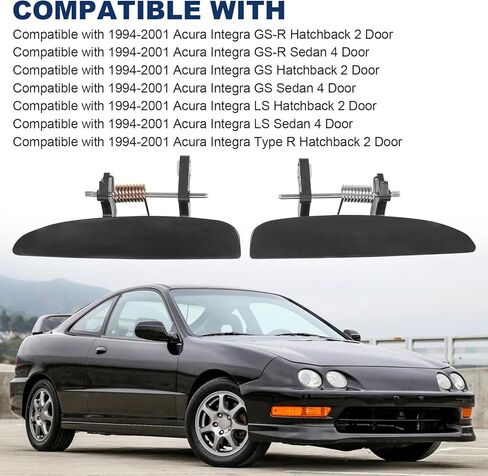 2 قطعة مقبض الباب الخارجي الأيسر والأيمن متوافق مع 1994-2001 أكورا إنتيجرا GS/GS-R/LS/Type R Drive ومقبض الباب الخارجي لجانب الركاب in Kuwait
