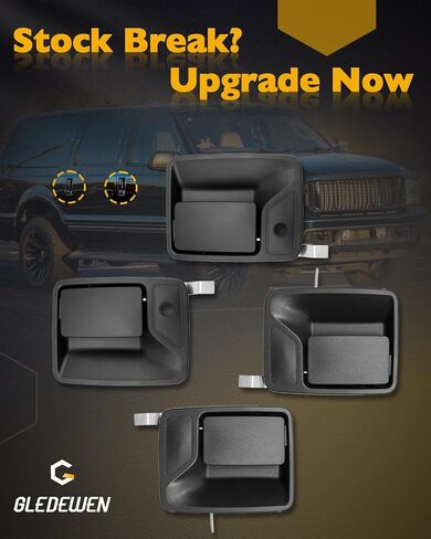مقابض أبواب خارجية معدنية (4 قطع)، متوافقة مع 1999-2016 Ford F250 F350 F450 F550 Super Duty، 2000-2005 Ford Excursion والمزيد، مجموعة المقابض الخارجية الأمامية والخلفية اليسرى واليمنى، OE# 79306 79307 in Saudi Arabia