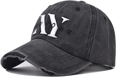 Vintage Washed New York Men's Baseball Cap Classic Style Unisex Flat Cap Dad Hat Outdoor Cap Trucker Hat in Saudi Arabia