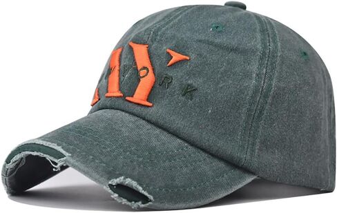 Vintage Washed New York Men's Baseball Cap Classic Style Unisex Flat Cap Dad Hat Outdoor Cap Trucker Hat in Saudi Arabia