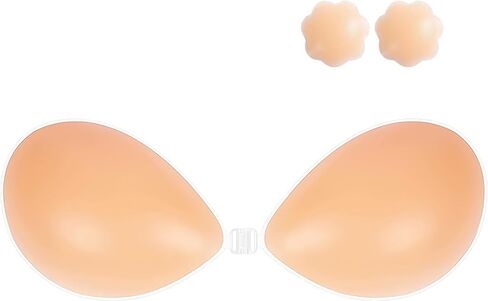 Adhesive Bra Strapless Sticky Push up Invisible Reusable Silicone Bra for Women's Backless Dress, A B C D Cup in Kuwait