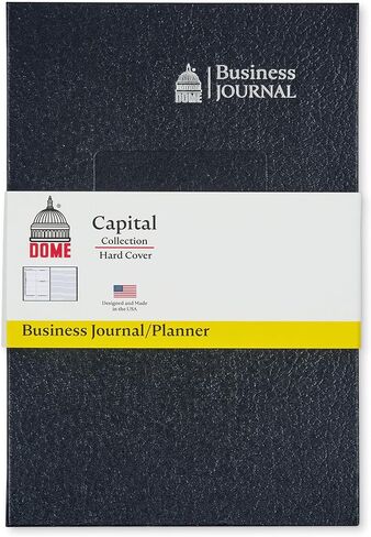 مجلة DOME للأعمال - دفتر مخطط احترافي بغلاف مقوى مقاس 5 × 8 بوصة مع غلاف معدني وملصقات ودليل تنظيمي، 200 صفحة، ورق ممتاز خالي من الأحماض بوزن 60 رطل، صنع في الولايات المتحدة الأمريكية in Kuwait