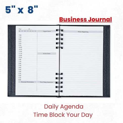 مجلة DOME للأعمال - دفتر مخطط احترافي بغلاف مقوى مقاس 5 × 8 بوصة مع غلاف معدني وملصقات ودليل تنظيمي، 200 صفحة، ورق ممتاز خالي من الأحماض بوزن 60 رطل، صنع في الولايات المتحدة الأمريكية in Kuwait