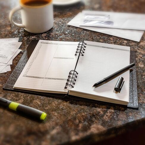 مجلة DOME للأعمال - دفتر مخطط احترافي بغلاف مقوى مقاس 5 × 8 بوصة مع غلاف معدني وملصقات ودليل تنظيمي، 200 صفحة، ورق ممتاز خالي من الأحماض بوزن 60 رطل، صنع في الولايات المتحدة الأمريكية in Kuwait