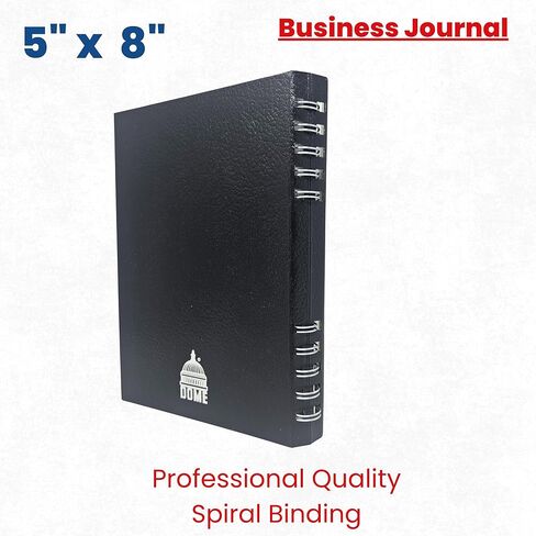 مجلة DOME للأعمال - دفتر مخطط احترافي بغلاف مقوى مقاس 5 × 8 بوصة مع غلاف معدني وملصقات ودليل تنظيمي، 200 صفحة، ورق ممتاز خالي من الأحماض بوزن 60 رطل، صنع في الولايات المتحدة الأمريكية in Kuwait