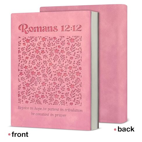 Pink Floral Christian Journal Religious Bible Verse Notebook Spiritual Gifts for Women Catholic, Romans 12:12 Scripture Pink Journal Notebook in Saudi Arabia