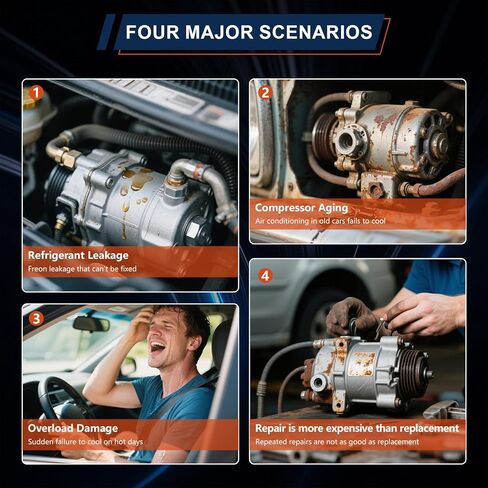 977012S500 ضاغط تكييف الهواء متوافق مع Hyundai Tucson 2.4L 2010-2013، 2014-2015؛ متوافق مع كيا سبورتاج 2011-2016 استبدال # 977012S5001 1177305 in Kuwait