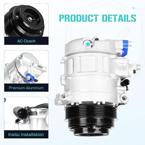 AC Compressor with A/C Clutch for Mercedes Benz C220 C230 CLK320 C36 AMG Series E300 1996-2009, for Dodge/Freightliner Sprinter 2500 3500 2.7L 2002-2006, for Chrysler Crossfire 3.2L 2004-2008 in Saudi Arabia