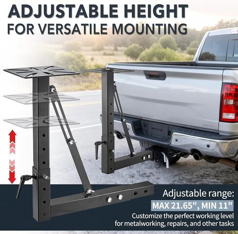 لوحة ملزمة مثبتة على وصلة ربط، حامل ملزمة ارتفاع قابل للتعديل للشاحنات والمقطورات والمركبات الترفيهية، مناسبة عالميًا لجهاز الاستقبال مقاس 2 بوصة in Kuwait