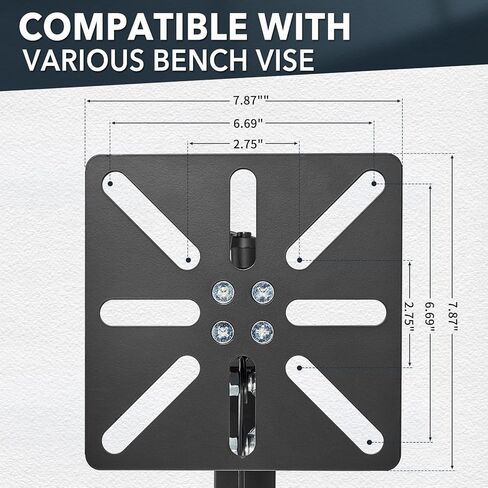 لوحة ملزمة مثبتة على وصلة ربط، حامل ملزمة ارتفاع قابل للتعديل للشاحنات والمقطورات والمركبات الترفيهية، مناسبة عالميًا لجهاز الاستقبال مقاس 2 بوصة in Kuwait