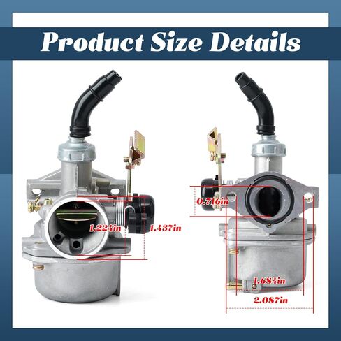 مكربن ​​PZ19 متوافق مع Kayo Fox 70 Bull 125 لـ Predator 125 70cc 90cc 125cc ATV Quad، Carb مع مرشحات in Kuwait