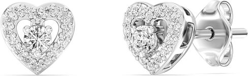 Itsy Bitsy by Gilded Sterling Silver Diamond Stud Earrings, 1/6 CTTW, SI1 F-Color Lab Grown Diamonds, Push Back in Kuwait