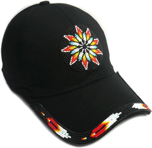 Native American Style Beaded Cap | Beaded Baseball Cap| Beaded Hat | Beaded Trucker HAT | Cap for Men in Saudi Arabia