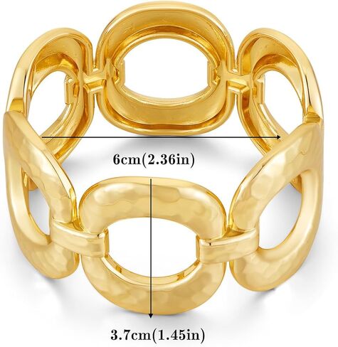 Chunky Gold Bracelet for Women - Bold Bangle and Statement Adjustable Bracelet, Modern Chunky Jewelry Collection in Kuwait