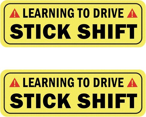 Student Driver Magnet for Car May Roll Back,Reflective Learning to Drive Stick Shift Magnets for Cars,Reusable New Driver Magnet for New Manual Transmission Drivers in Kuwait