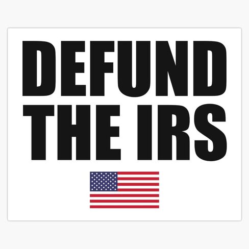 Magnet Defund The irs Magnetic Vinyl Sticker Decal 5" in Saudi Arabia
