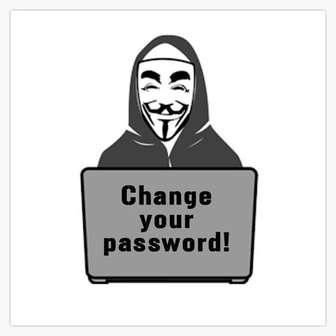 Hacker- Change Your Password! 5" Removable Magnetic Bumper Sticker | Heavy-Duty Vehicle Magnet in Saudi Arabia