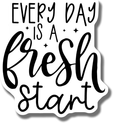 Inspirational Every Day is A Fresh Start Magnet - Motivational Fridge Magnet - Positive Quote Kitchen Decor - Encouraging Gift Magnet - Car Magnet AAMT1396 in Saudi Arabia