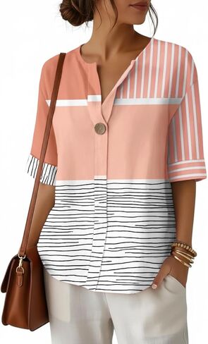 Summer Shirts for Women 2026 Short Sleeves Blouses Dressy Casual Tunic Tops in Saudi Arabia