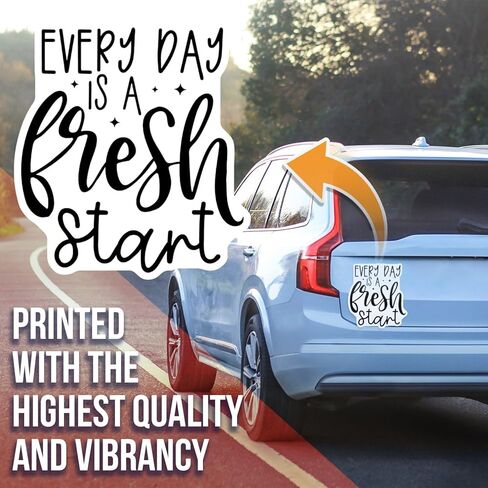Inspirational Every Day is A Fresh Start Magnet - Motivational Fridge Magnet - Positive Quote Kitchen Decor - Encouraging Gift Magnet - Car Magnet AAMT1396 in Saudi Arabia