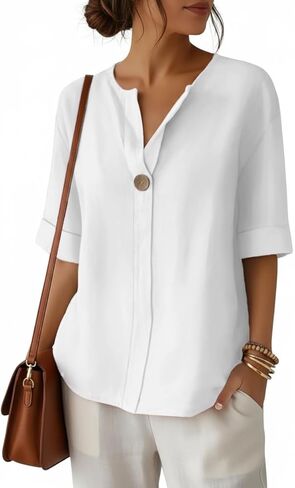 Summer Shirts for Women 2026 Short Sleeves Blouses Dressy Casual Tunic Tops in Saudi Arabia