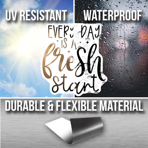 Inspirational Every Day is A Fresh Start Magnet - Motivational Fridge Magnet - Positive Quote Kitchen Decor - Encouraging Gift Magnet - Car Magnet AAMT1396 in Saudi Arabia