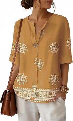 Summer Shirts for Women 2026 Short Sleeves Blouses Dressy Casual Tunic Tops in Saudi Arabia