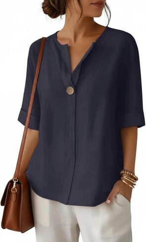 Summer Shirts for Women 2026 Short Sleeves Blouses Dressy Casual Tunic Tops in Saudi Arabia