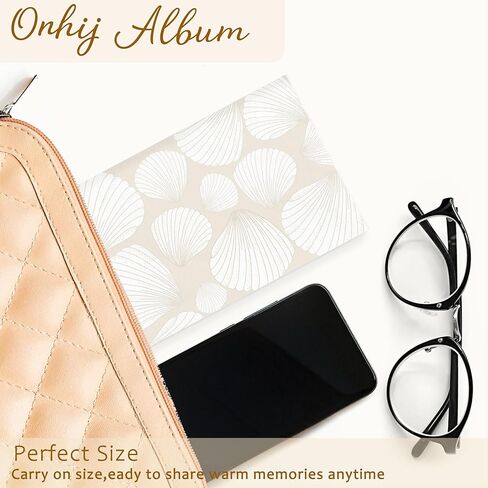 Beach Photo Album 4x6 Hold 36 Photos, Gifts for Ocean Lovers, Preppy Beach Seashell Small Photo Album Picture Memory Book Keepsake for Family Baby Travel Vacation in Saudi Arabia