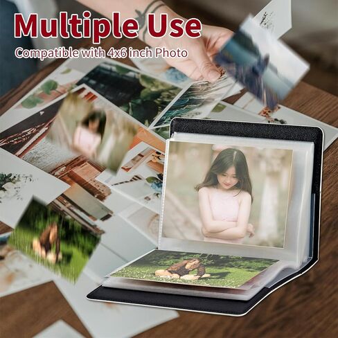 ألبوم صور صغير مقاس 5 × 7 بوصة، ألبومات صور بغطاء من جلد البولي يوريثان مع جيوب داخلية شفافة، تصميم شريط مطاطي للحيوانات الأليفة في الذكرى السنوية العائلية لحفلات الزفاف، فراولة وردية in Kuwait