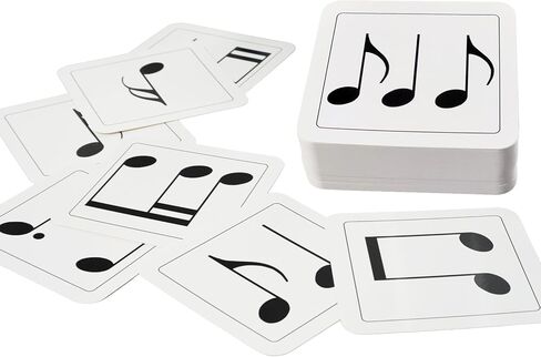 96 حزمة من بطاقات تدوين طاقم الموسيقى، مربعة مغلفة مقاس 6 بوصات، 24 نمطًا إيقاعيًا للمبتدئين، وممارسة الموسيقى، والأنشطة الجماعية in Kuwait