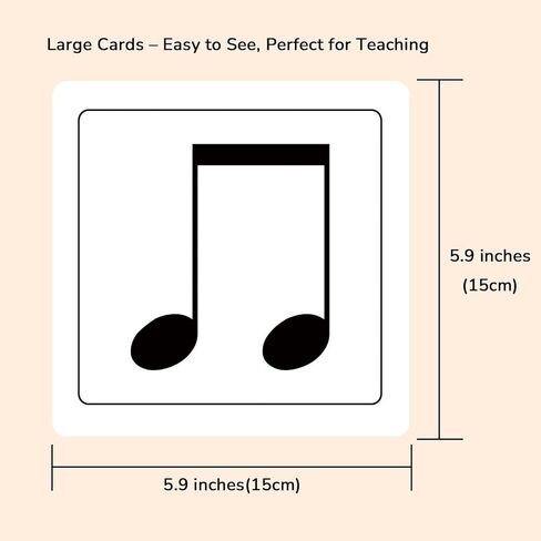 96 حزمة من بطاقات تدوين طاقم الموسيقى، مربعة مغلفة مقاس 6 بوصات، 24 نمطًا إيقاعيًا للمبتدئين، وممارسة الموسيقى، والأنشطة الجماعية in Kuwait