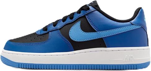 Nike Air Force 1 Big Kids' Shoes (Black/Court Blue/White/Dutch Blue) in Saudi Arabia