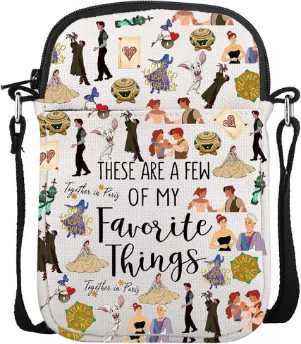 POFULL Princess Lover Gift Animated Musical Historical Fantasy Film Gift These Are A Few Of My Favorite Things Crossbody Bag (Together in Paris) in Saudi Arabia