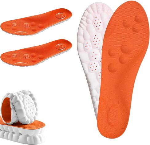 2026 New Steppers Insoles for Men & Women,4D Cloud Massage Memory Foam Insoles with Arch Support for All-Day Comfortable and Breathable (Men 10-11) in Kuwait