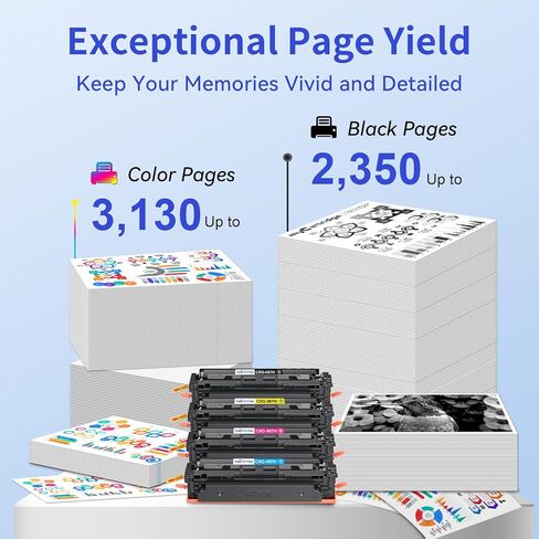 مجموعة خراطيش الحبر myCartridge 067H MF656Cdw LBP632Cdw المتوافقة مع حبر Canon 067H 067 عالي الإنتاجية لحبر الطابعة Color ImageCLASS MF654Cdw LBP633Cdw MF652Cdw MF653Cdw، 4 عبوات in Saudi Arabia