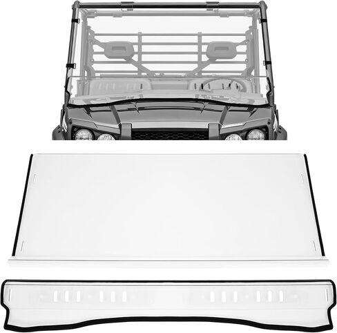 HECASA 3-IN-1 Flip Front Windshield Compatible with Kawasaki Mule Pro FXT Plastic(PC) Vented Windscreen Clear in Saudi Arabia