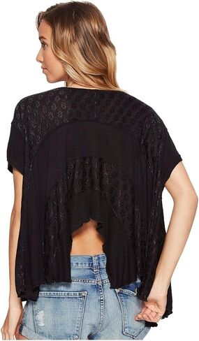 Free People Women's Anything and Everything Top Black Small in Saudi Arabia