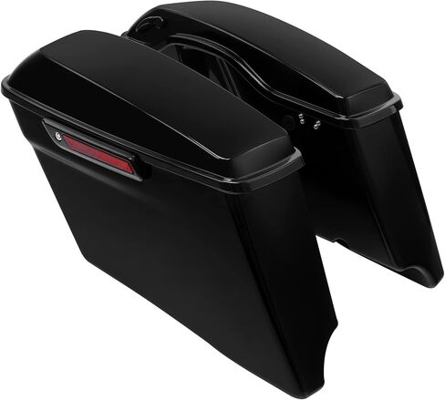 TCT-MOTORPARTS 4" Stretched Hard Saddlebags Bags Fits for Harley CVO Street Glide 2014-2024 in Saudi Arabia