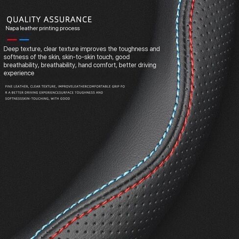 Car Steering Wheel Cover for Mitsubishi Eclipse Cross 2018-2021,Microfiber Leather Automotive Steering Wheel Protector Anti-Slip Breathable with Logo Emblem Car Interior Accessories in Saudi Arabia