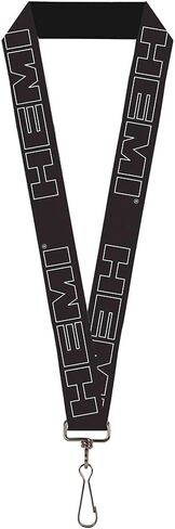 Buckle Down Lanyard-1.0"-Hemi Bold Outline Black/White in Saudi Arabia
