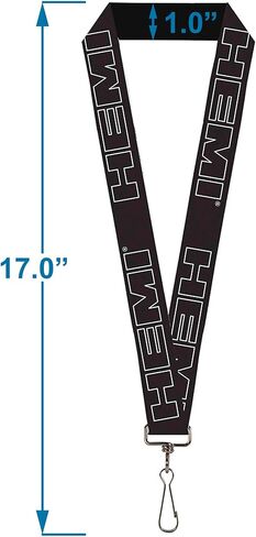 Buckle Down Lanyard-1.0"-Hemi Bold Outline Black/White in Saudi Arabia